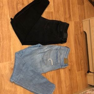 2 pair low rise jeggings